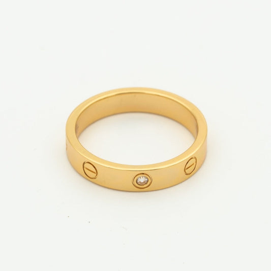 [Baslove]LOVE RING 4MM 1 DIAMOND PINK GOLD