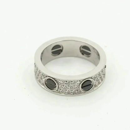 [Baslove]LOVE RING 5.5MM DIAMONDS PAVED CERAMIC