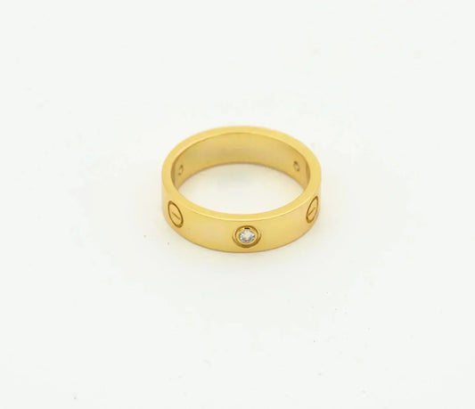 [Baslove]LOVE RING 4MM 1 DIAMOND GOLD