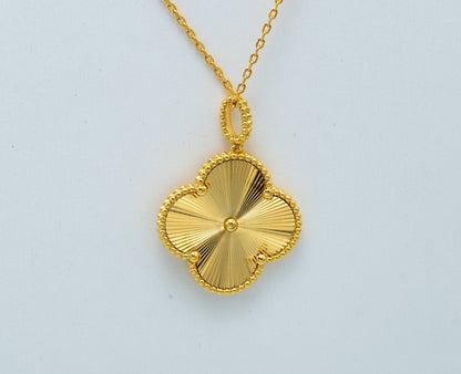 [Baslove]CLOVER 25MM PEDANT NECKLACE GOLD