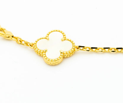 [Baslove]CLOVER BRACELET 5 MOTIFS ONYX MOP