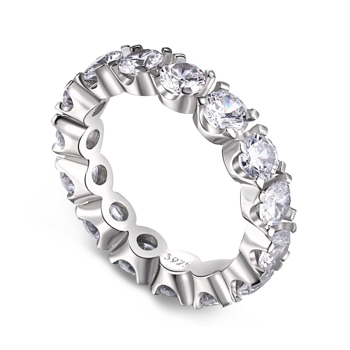 [AURORA]Eternity Tennisring mit Rundschliff
