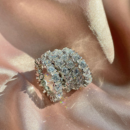 [AURORA]Eternity Tennisring mit Rundschliff