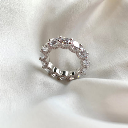 [Baslove]Gorgeous Round Cut Tennis Ring