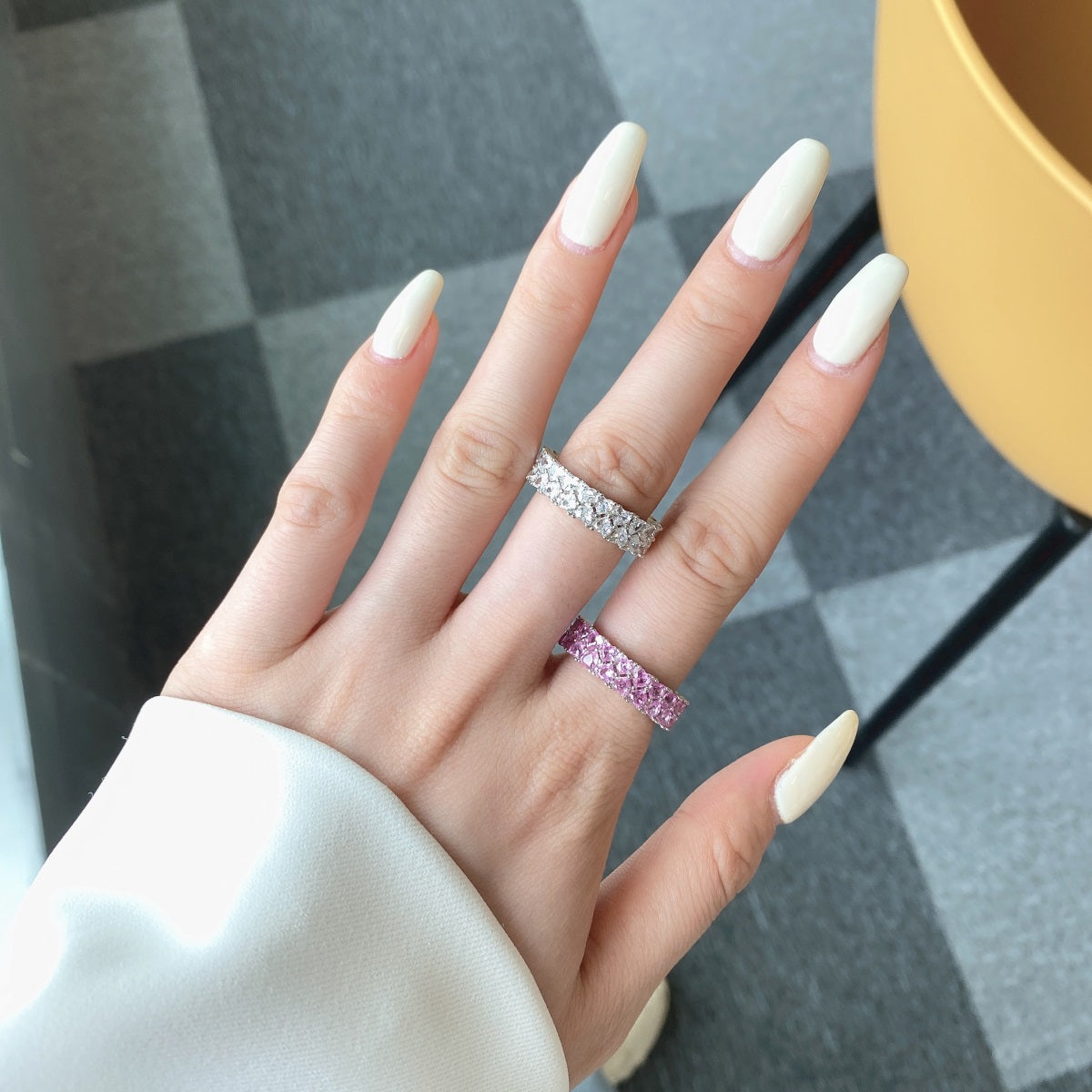 [Baslove]Sparkling Full Heart Ring