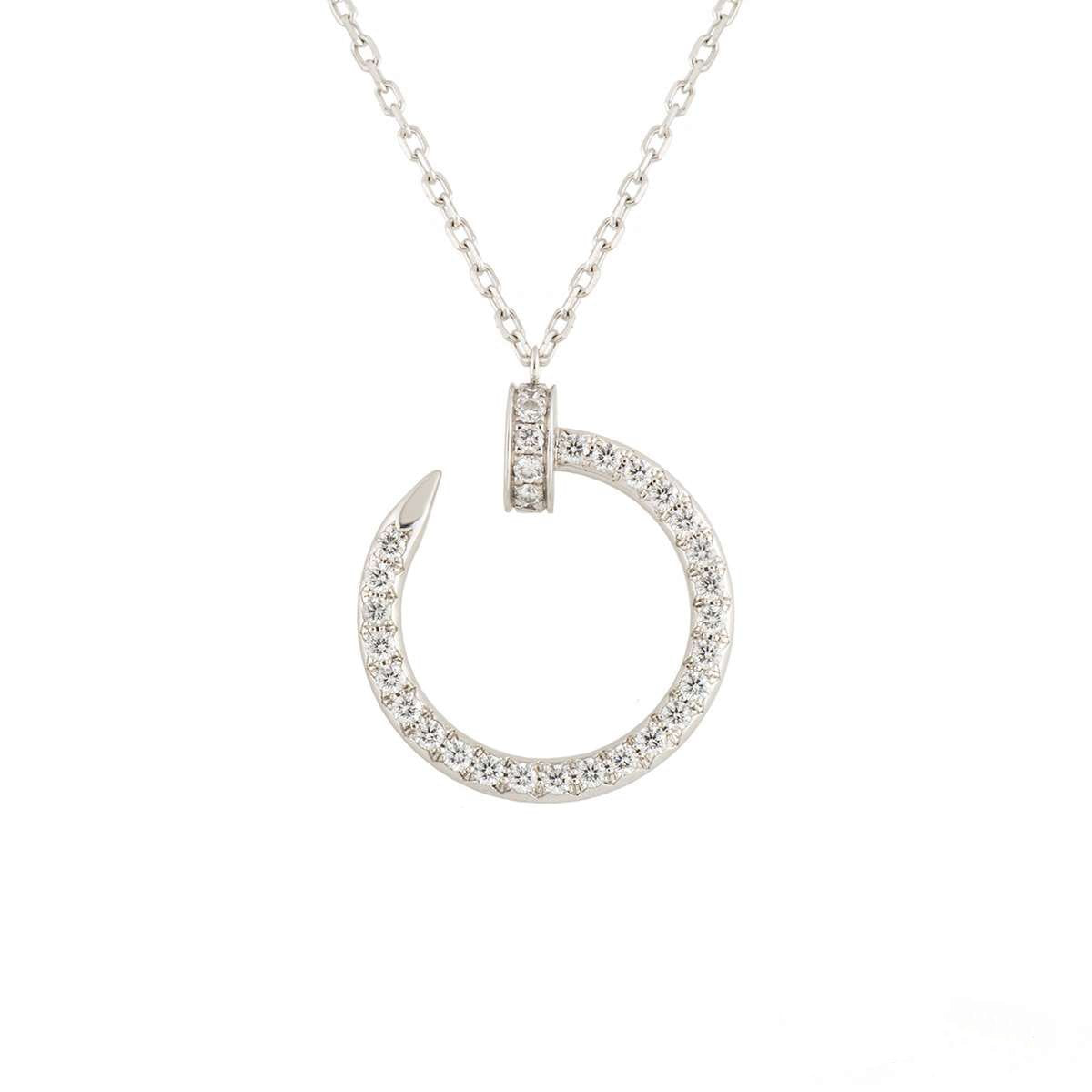 [Baslove]JUSTE NECKLACE SILVER DIAMONDS