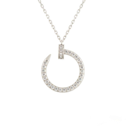 [Baslove]JUSTE NECKLACE SILVER DIAMONDS