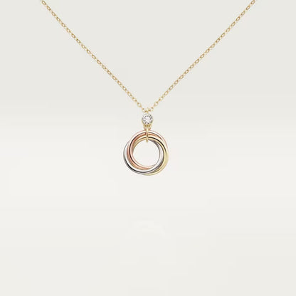 [AURORA]TRINITY  NECKLACE 1 DIAMOND