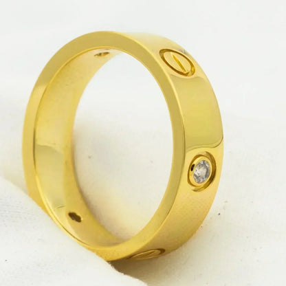 [Baslove]LOVE RING 5.5MM 3 DIAMONDS GOLD