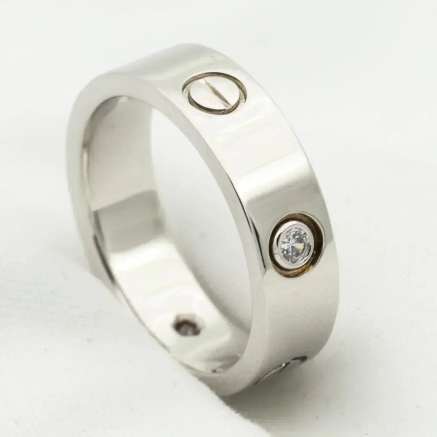[AURORA]LIEBESRING 5,5 MM 3 DIAMANTEN SILBER