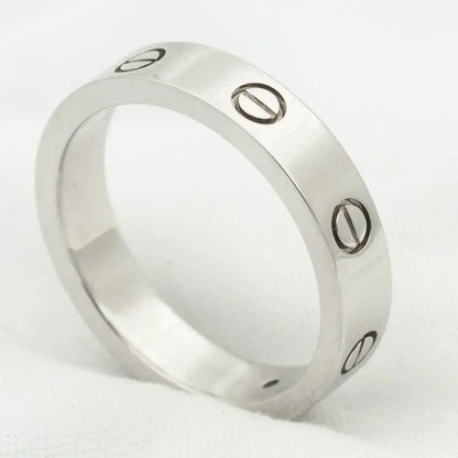 [Baslove]LOVE RING 4MM 1 DIAMOND SILVER