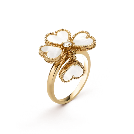 [Baslove]SWEET CLOVER WHITE MOP RING