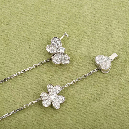 [Baslove]FRIVOLE SILVER 9 FLOWERS NECKLACE