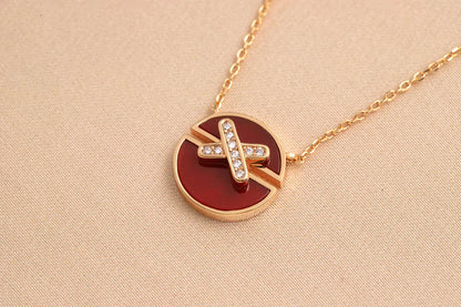 [Baslove]JEUX DE ROSE GOLD DIAMOND NECKLACE