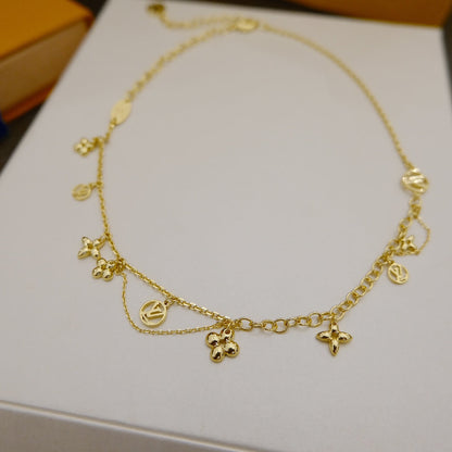 [Baslove]BLOOMING SUPPLE NECKLACE BRASS