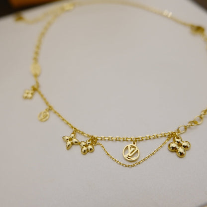 [Baslove]BLOOMING SUPPLE NECKLACE BRASS