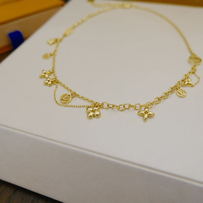 [Baslove]BLOOMING SUPPLE NECKLACE BRASS