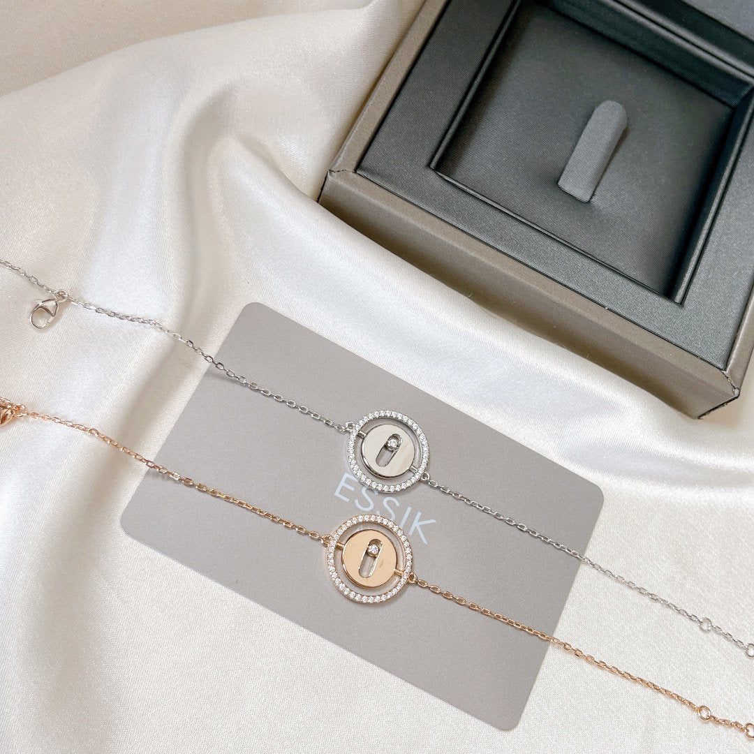 [AURORA]LUCKY MOVE PAVED DIAMOND BRACELET