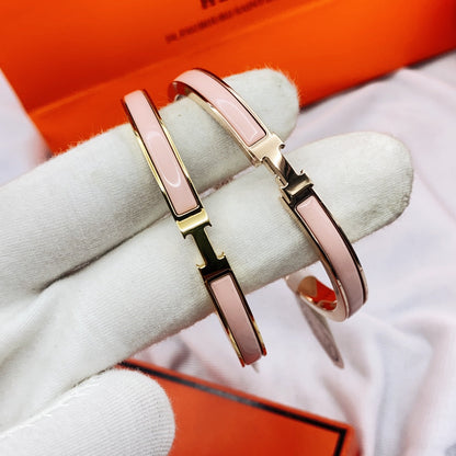 [Baslove]CLASSIC HM CLIC  PINK 8MM ENAMEL BRACELET