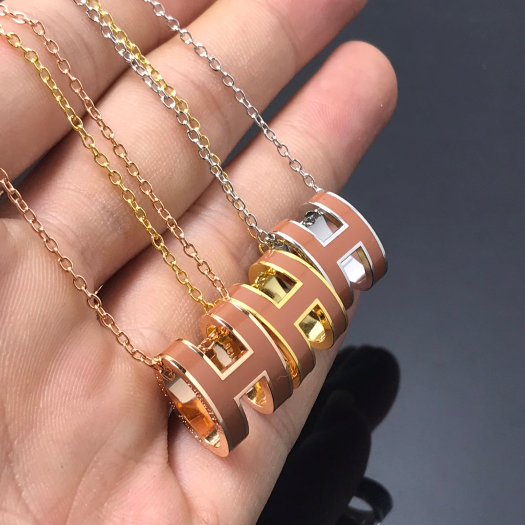 [Baslove]H NECKLACE BROWN