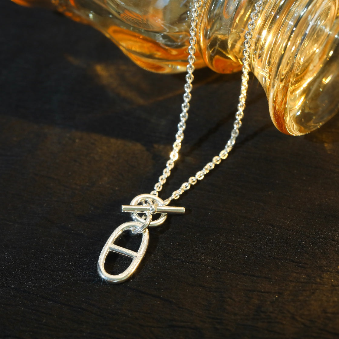 [Baslove]HM CHAINE D'ANCRE PENDANT NECKLACE STERLING SILVER