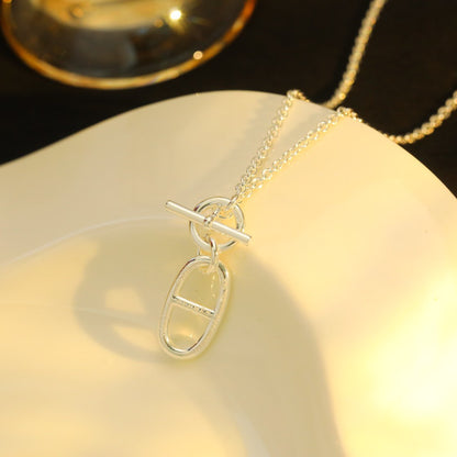 [Baslove]HM CHAINE D'ANCRE PENDANT NECKLACE STERLING SILVER