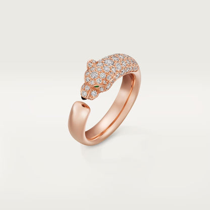 [AURORA]PANTHERE HALF DIAMOND SMALL RING