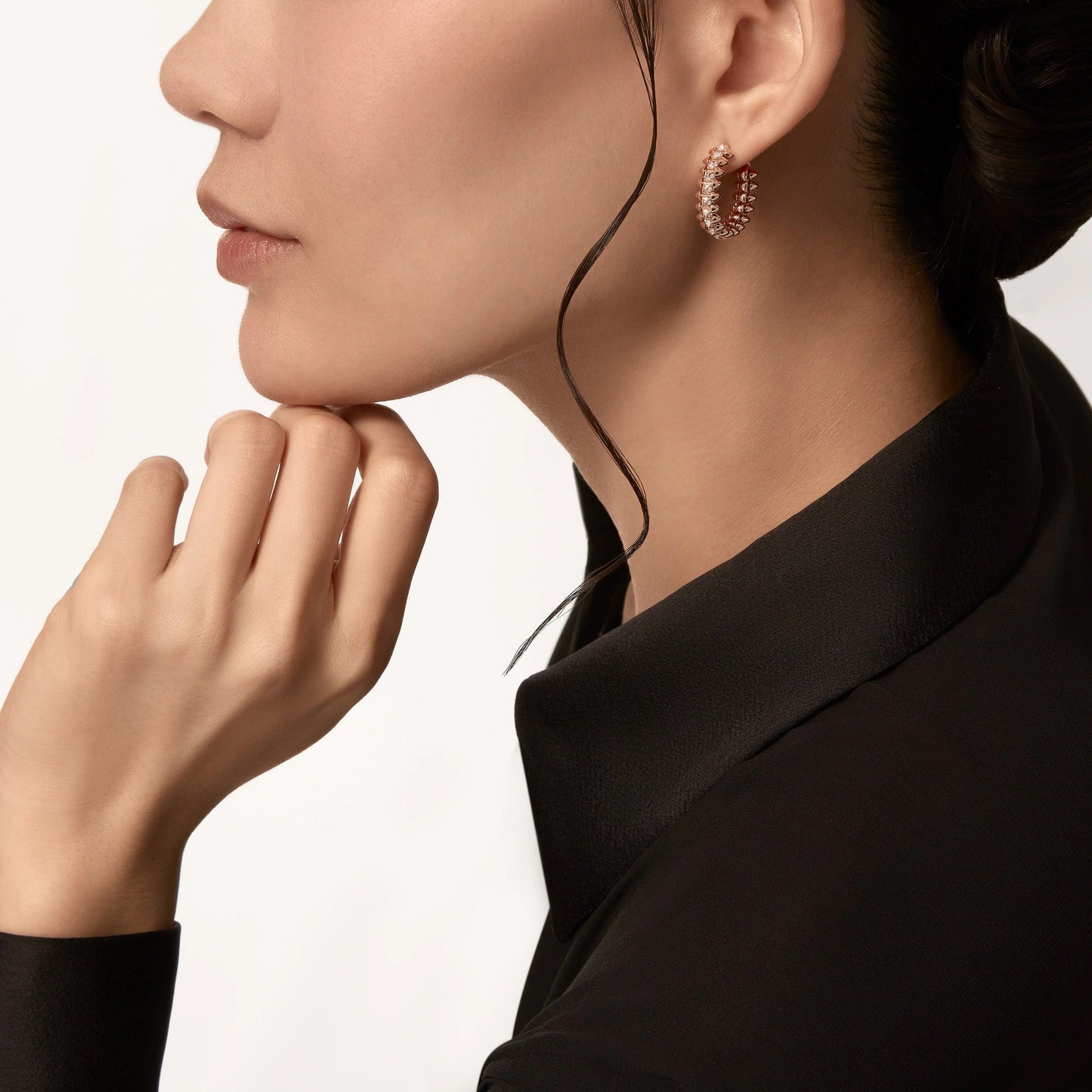 [AURORA]CLASH FULL DIAMOND MEDIUM EARRINGS