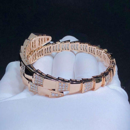 [Baslove]SERPENTI WIDE BRACELET PINK GOLD DIAMOND