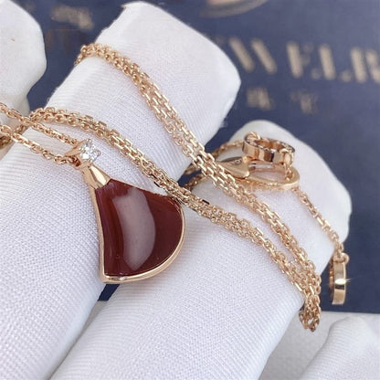 [Baslove]DREAM NECKLACE CARNELIAN 1 DIAMOND