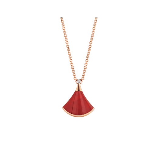 [Baslove]DREAM NECKLACE CARNELIAN 1 DIAMOND