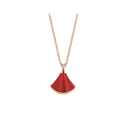 [Baslove]DREAM NECKLACE CARNELIAN 1 DIAMOND