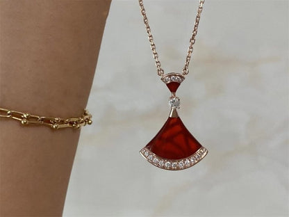 [Baslove]DREAM NECKLACE CARNELIAN DIAMOND