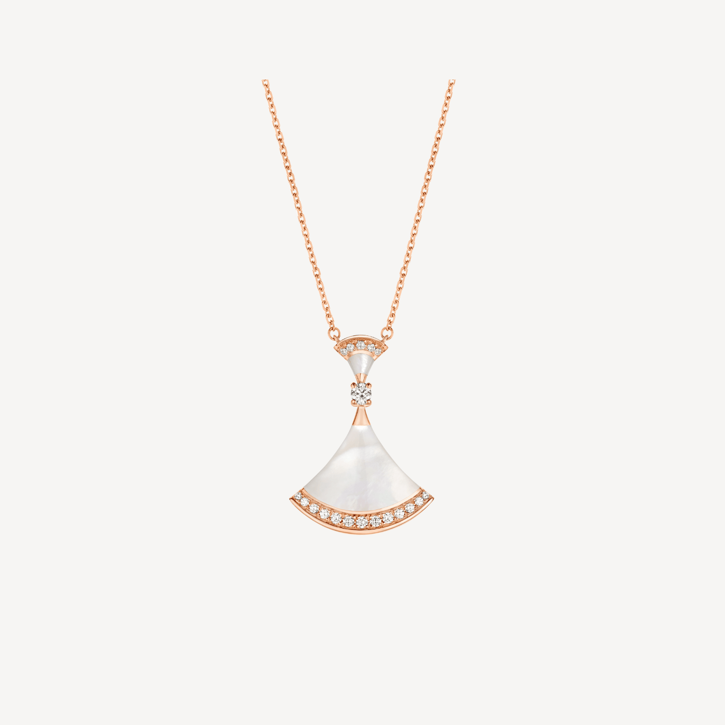 [Baslove]DREAM NECKLACE MOP PINK GOLD DIAMOND