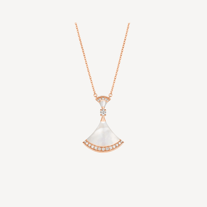 [Baslove]DREAM NECKLACE MOP PINK GOLD DIAMOND