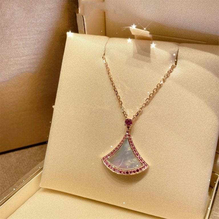 [Baslove]DREAM NECKLACE MOP DIAMOND PINK