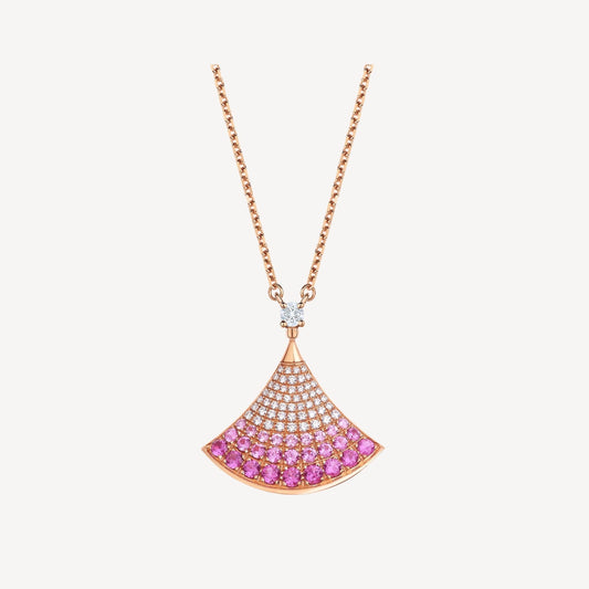 [Baslove]DREAM NECKLACE PINK GOLD PINK DIAMOND