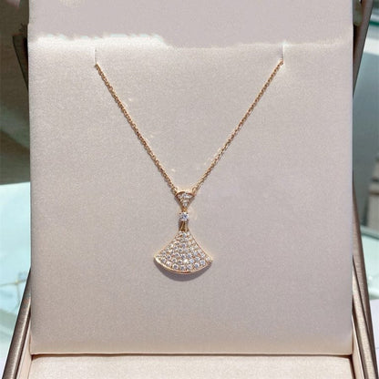 [Baslove]DREAM NECKLACE PINK GOLD FULL DIAMOND