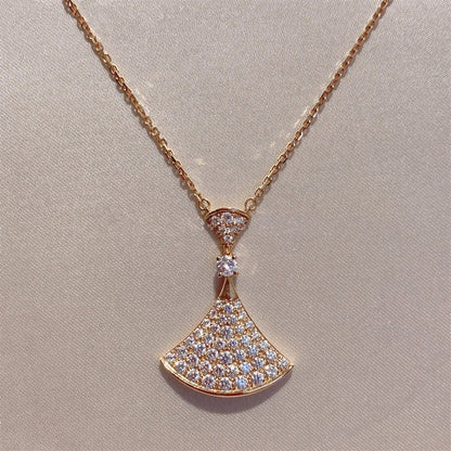 [Baslove]DREAM NECKLACE PINK GOLD FULL DIAMOND