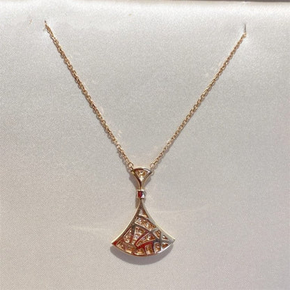 [Baslove]DREAM NECKLACE PINK GOLD FULL DIAMOND