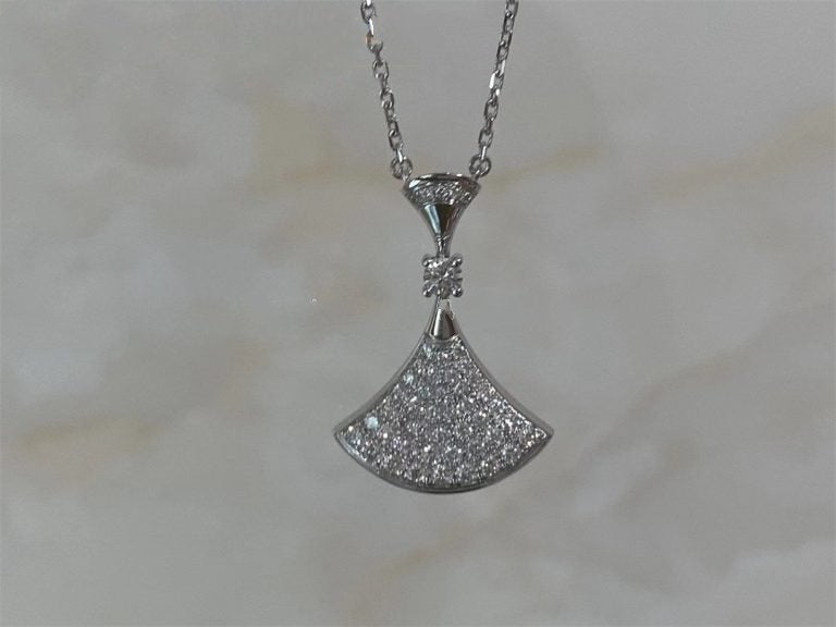 [Baslove]DREAM NECKLACE SILVER FULL DIAMOND