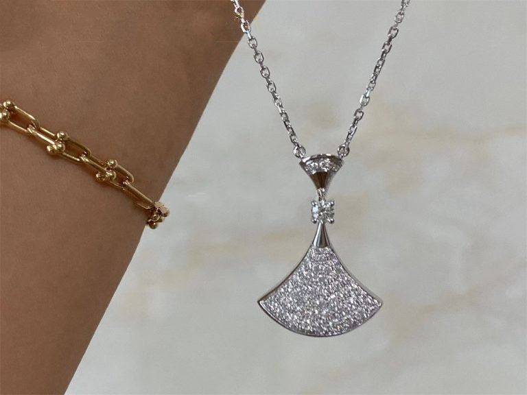 [Baslove]DREAM NECKLACE SILVER FULL DIAMOND