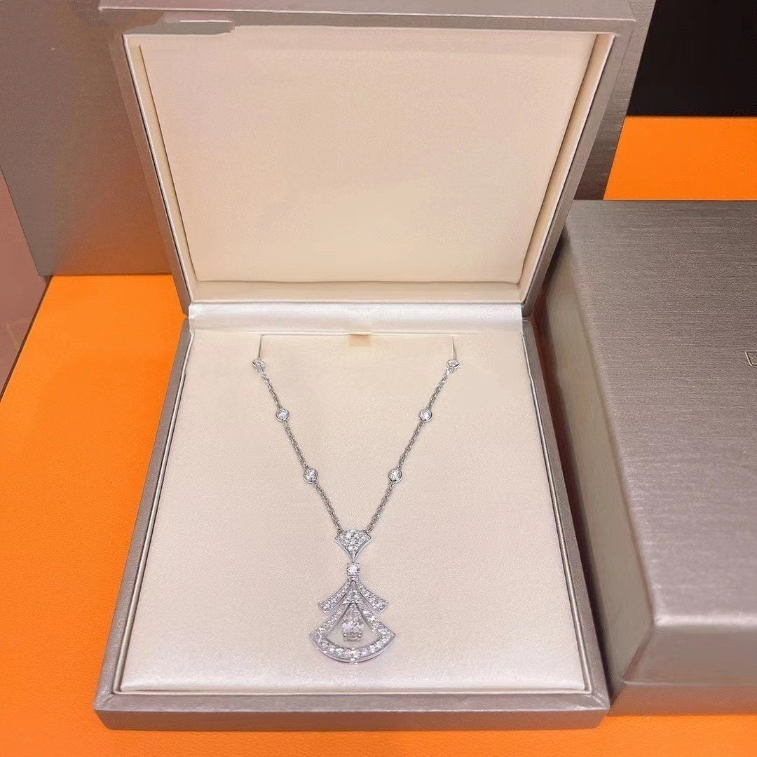 [Baslove]DREAM NECKLACE WHITE DIAMOND SILVER