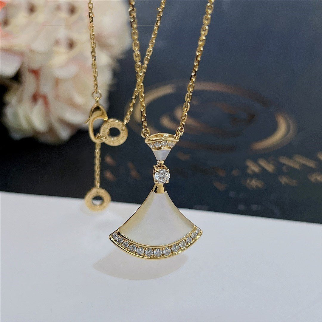 [Baslove]DREAM NECKLACE MOP GOLD DIAMOND