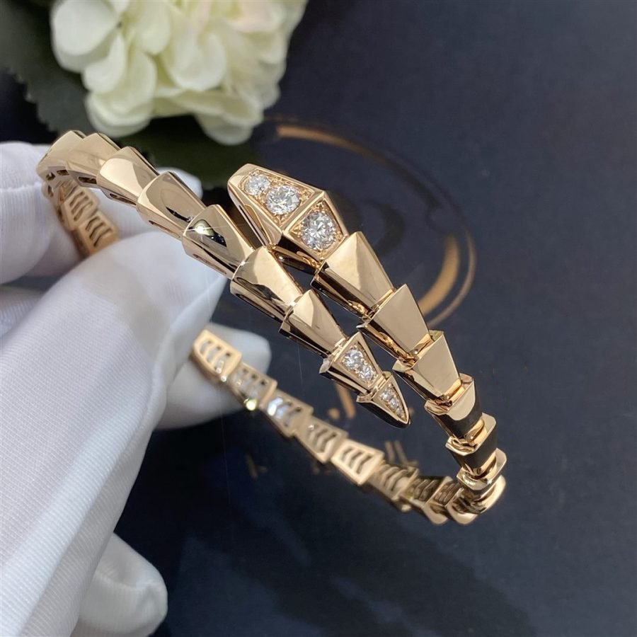 [Baslove]SERPENTI BRACELET DIAMONDS PINK GOLD