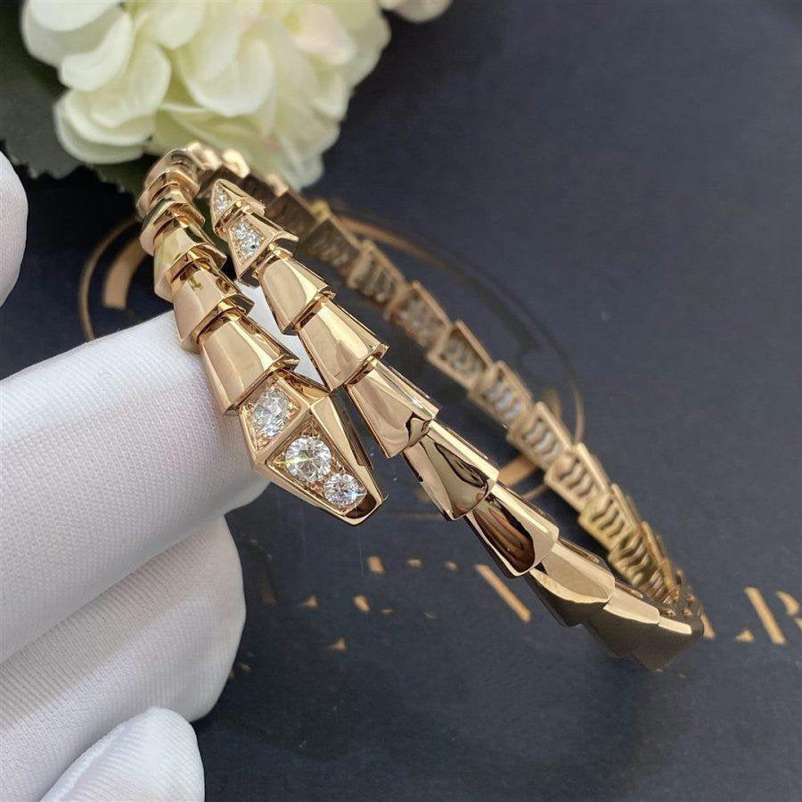 [Baslove]SERPENTI BRACELET DIAMONDS PINK GOLD