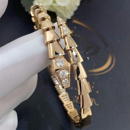 [Baslove]SERPENTI BRACELET DIAMONDS PINK GOLD