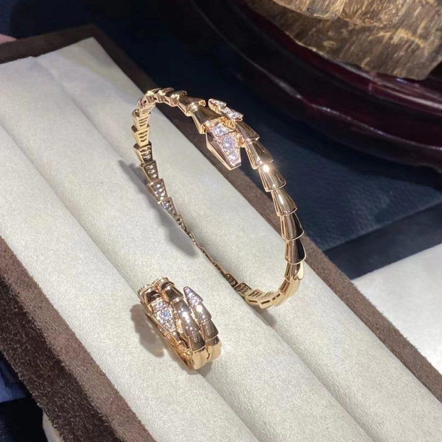 [Baslove]SERPENTI BRACELET DIAMONDS PINK GOLD