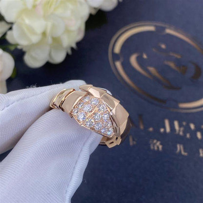 [Baslove]SERPENTI RING PINK GOLD DIAMOND