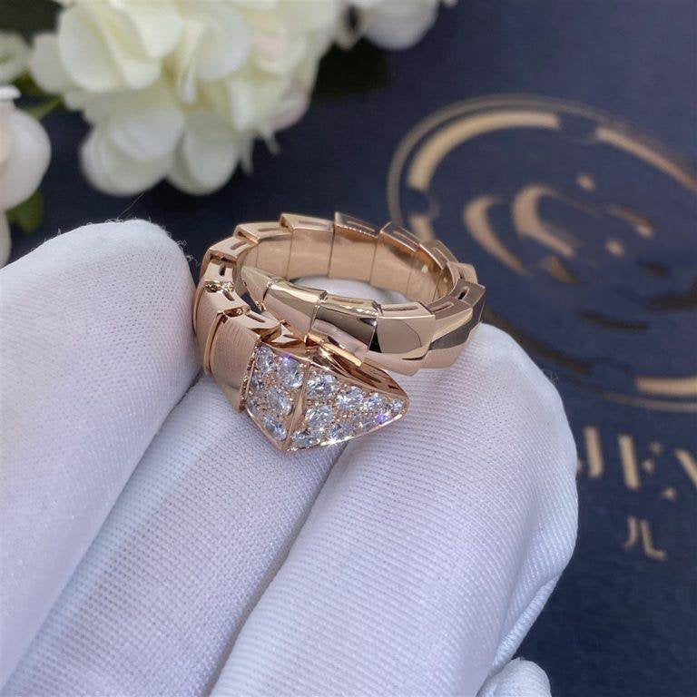 [Baslove]SERPENTI RING PINK GOLD DIAMOND